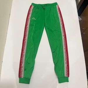 Kappa, Logo Tape Dalic, Sweatpants, Green, Red & White